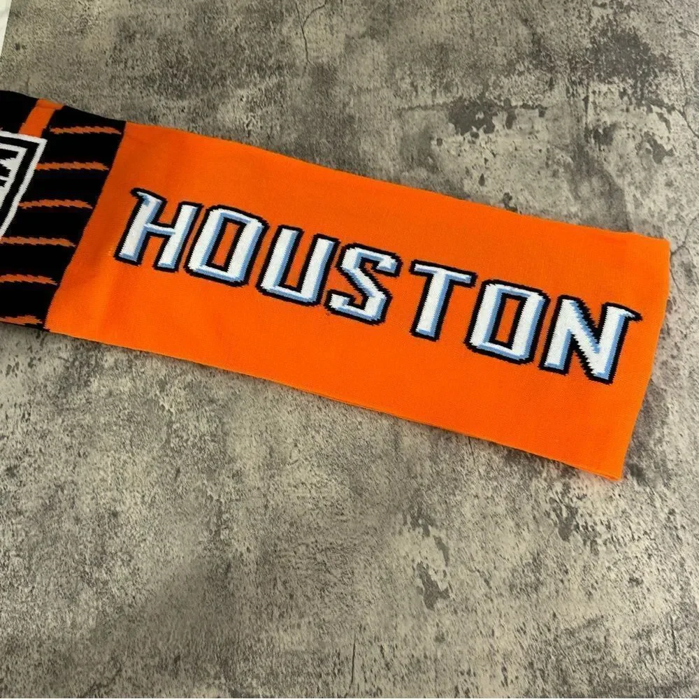 Houston Dynamo Scarf MLS Orange Soccer Football Reversible‎